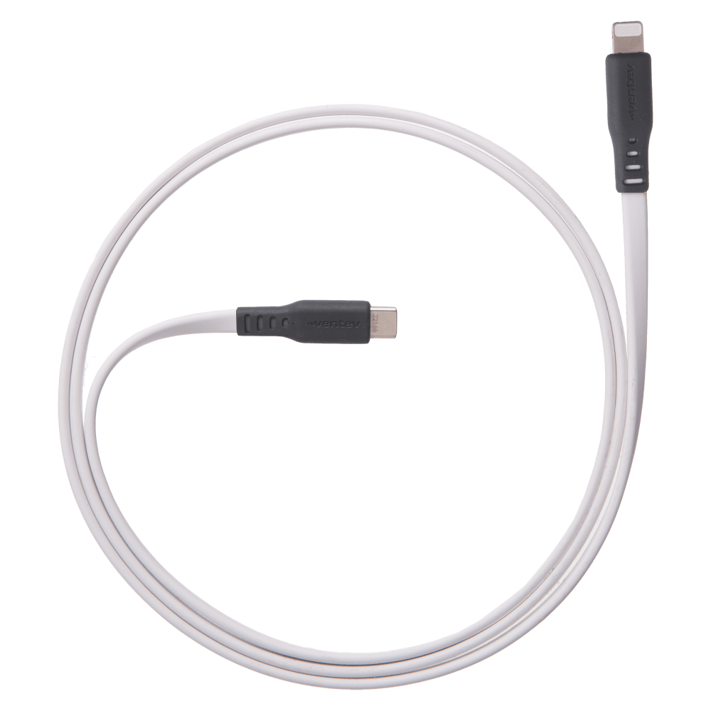 Ventev Chargesync Flat USB C to Apple Lightning Cable 3ft by Ventev