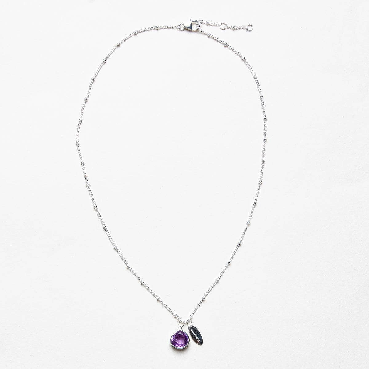 February Amethyst Birthstone Necklace by Tiny Rituals