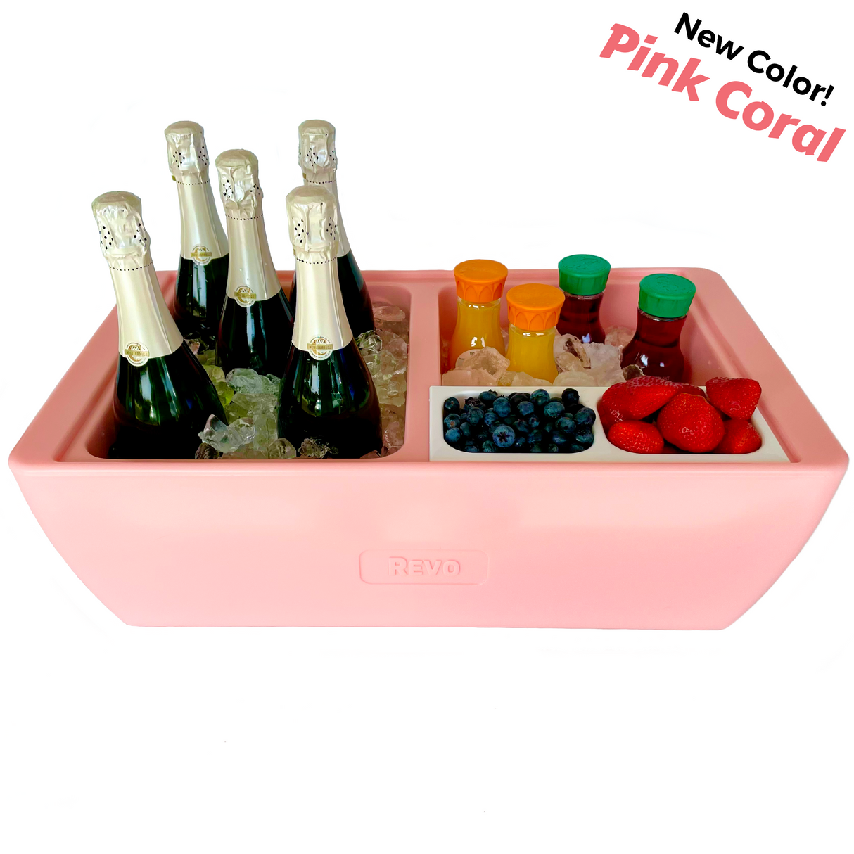 REVO Dubler HEAT | Flameless Chafer and Cooler | Pink Coral by REVO COOLERS, LLC