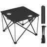 Foldable Camping Table Portable Picnic Table Lightweight Travel Desk with Cup Holder Carrying Bag