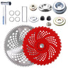 10" x 80T 9" x 36T Carbide Tip Brush Cutter Blades with Universal Adapter Kit Alloy Steel Blades Compatible with Brush Cutter Trimmer Weed Eater