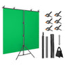 5�6.5FT T-Shape Photo Video Backdrop Stand Heavy Duty Background Stand Adjustable Photography Backdrop Stand with 6 Spring Clamps Sandbag Carry Bag fo