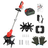 21V Cordless Electric Tiller Cultivator 4 Blades 550W 300RPM Battery Powered