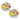 2Pcs Divided Snack Trays w/ Lid & Handle 360� Rotating 6-Section Clear Box