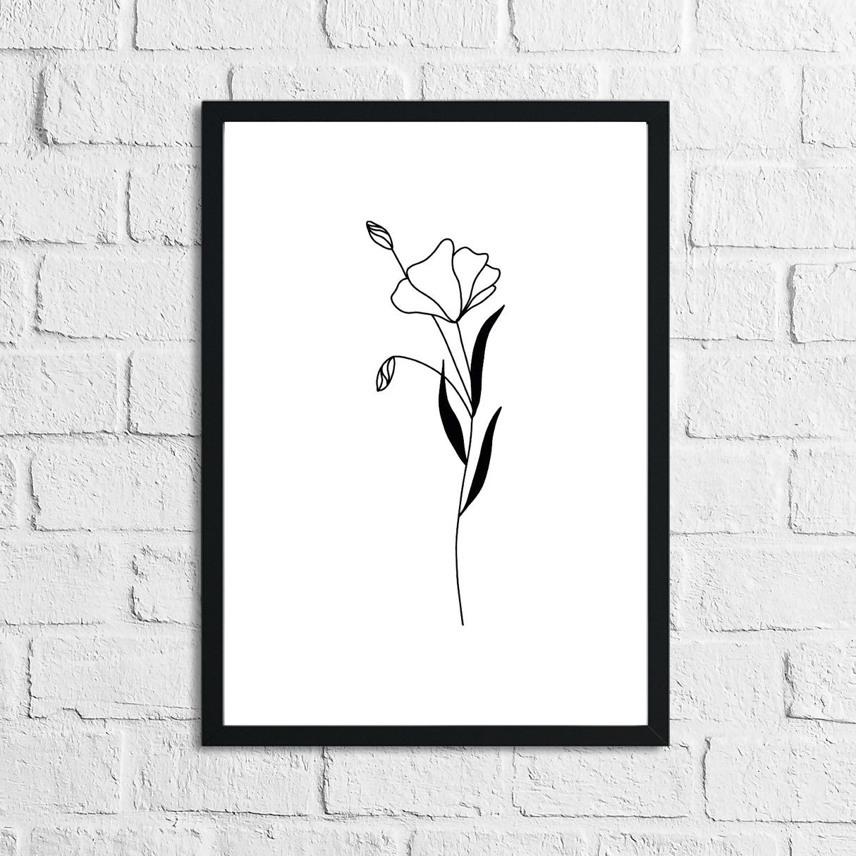 Flower 10 Simple Line Work Bedroom Home Wall Decor Print by WinsterCreations™ Official Store