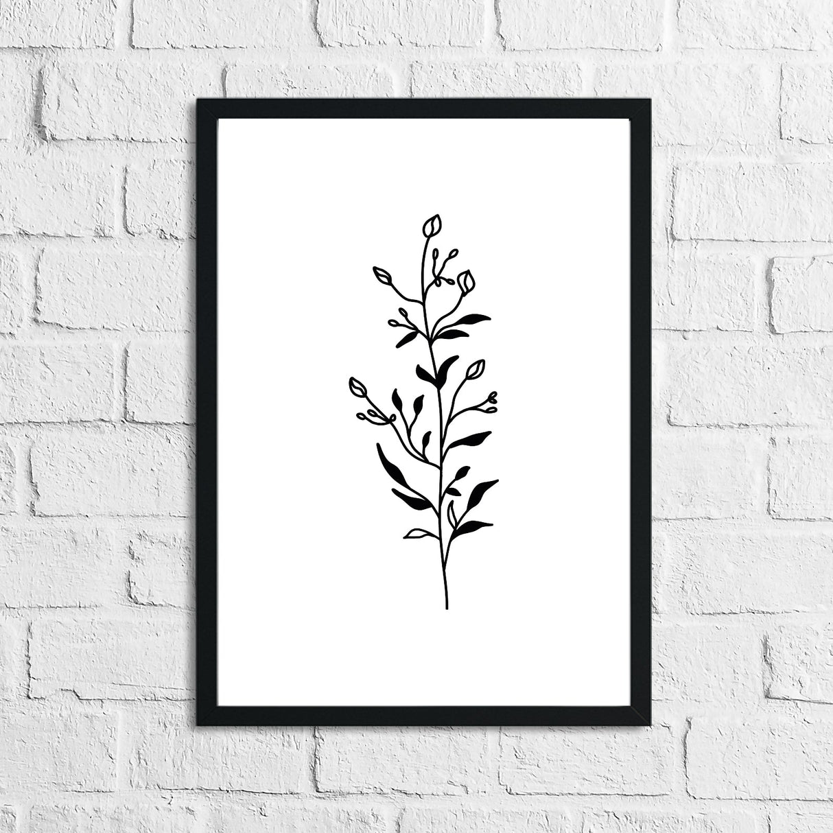 Flower 7 Simple Line Work Bedroom Home Wall Decor Print by WinsterCreations™ Official Store