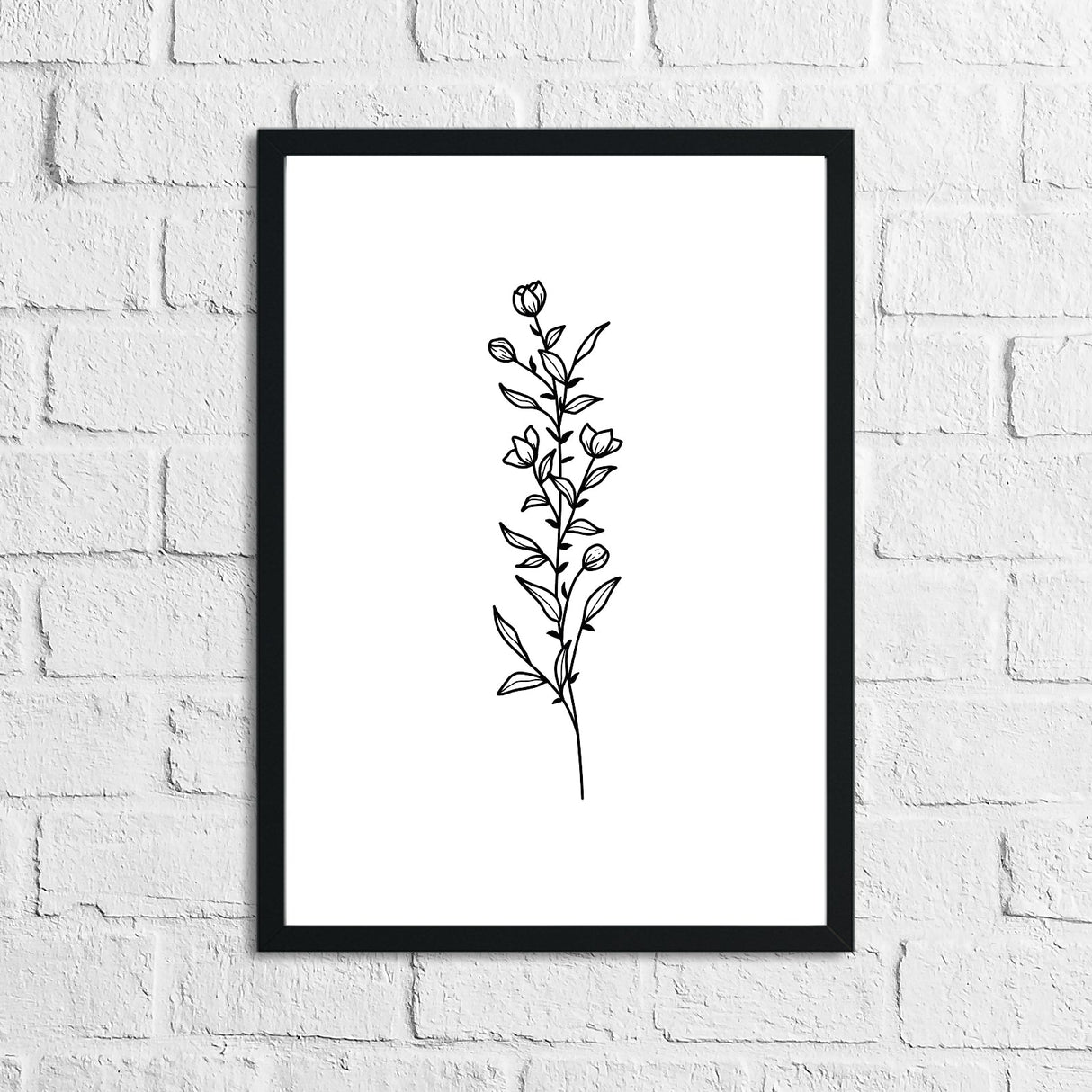 Flower 8 Simple Line Work Bedroom Home Wall Decor Print by WinsterCreations™ Official Store