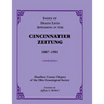 Index of Death Lists Appearing in the Cincinnatier Zeitung, 1887-1901