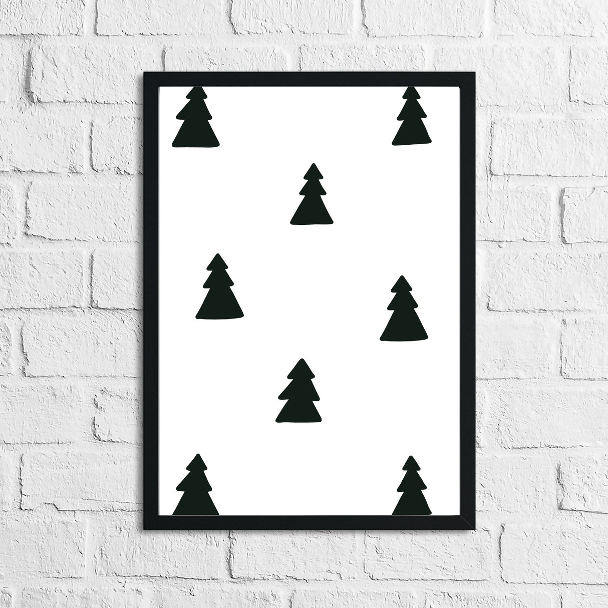 Scandinavian Forest Tree Pattern Children's Nursery Bedroom Wall Decor Print by WinsterCreations™ Official Store