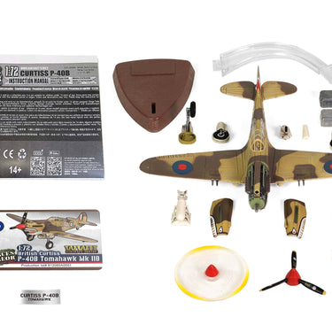 Curtiss P-40B Tomahawk MK IIB Aircraft Fighter "112 Squadron (Royal Air Force) AK402 GA-F North Africa" (October 1941) "WW2 Aircrafts Series" 1/72 Diecast Model by Forces of Valor