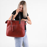 Zippered Deluxe Lifetime Tote by Lifetime Leather Co