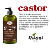 Difeel Caffeine & Castor Conditioner for Faster Hair Growth 33.8 oz. by difeel - find your natural beauty