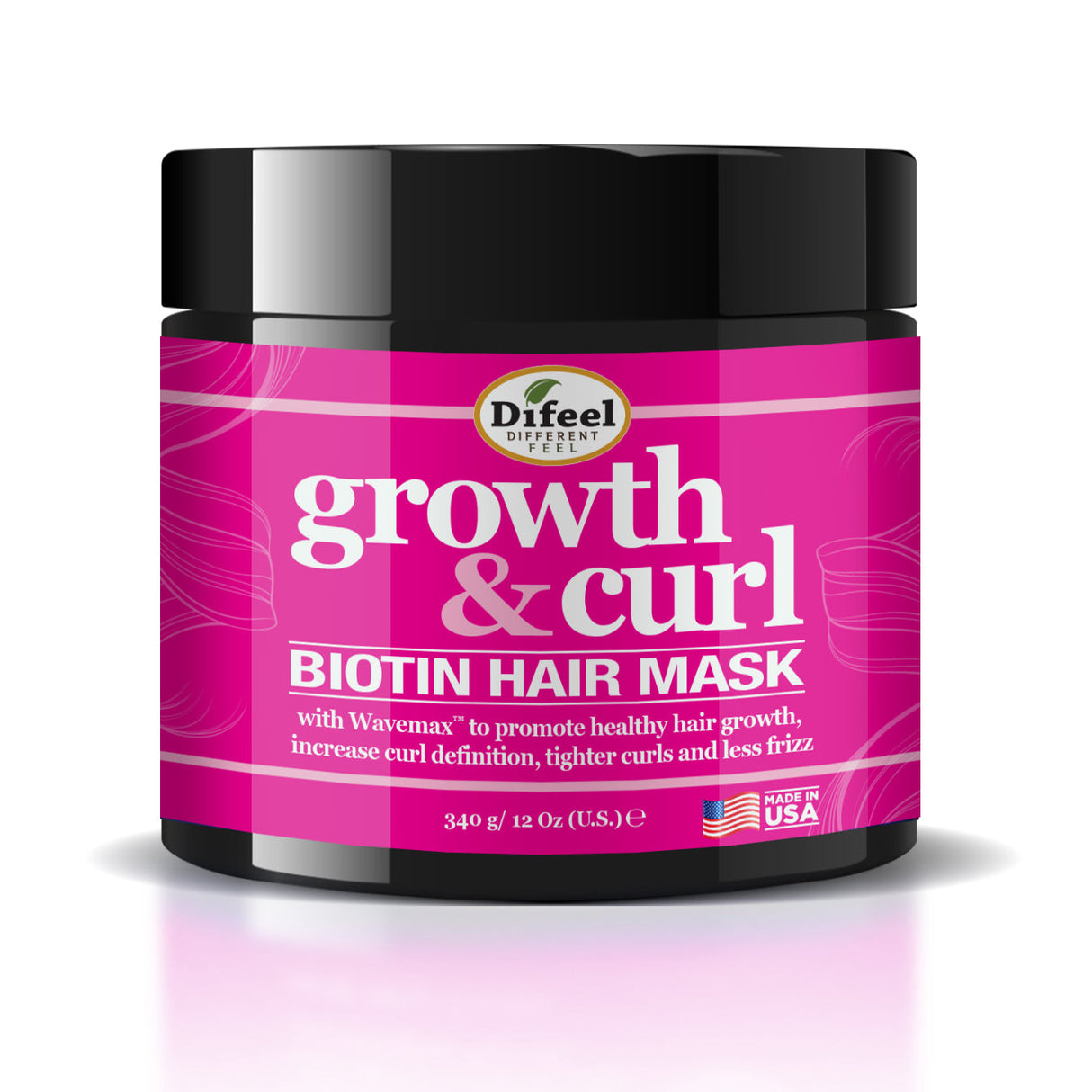 Difeel Growth & Curl Biotin Hair Care Collection 4-PC Gift Box - Includes Faster Growth Shampoo 12oz, Conditioner 12 oz, Hair Mask 12oz and Hair Oil 2.5oz by difeel - find your natural beauty