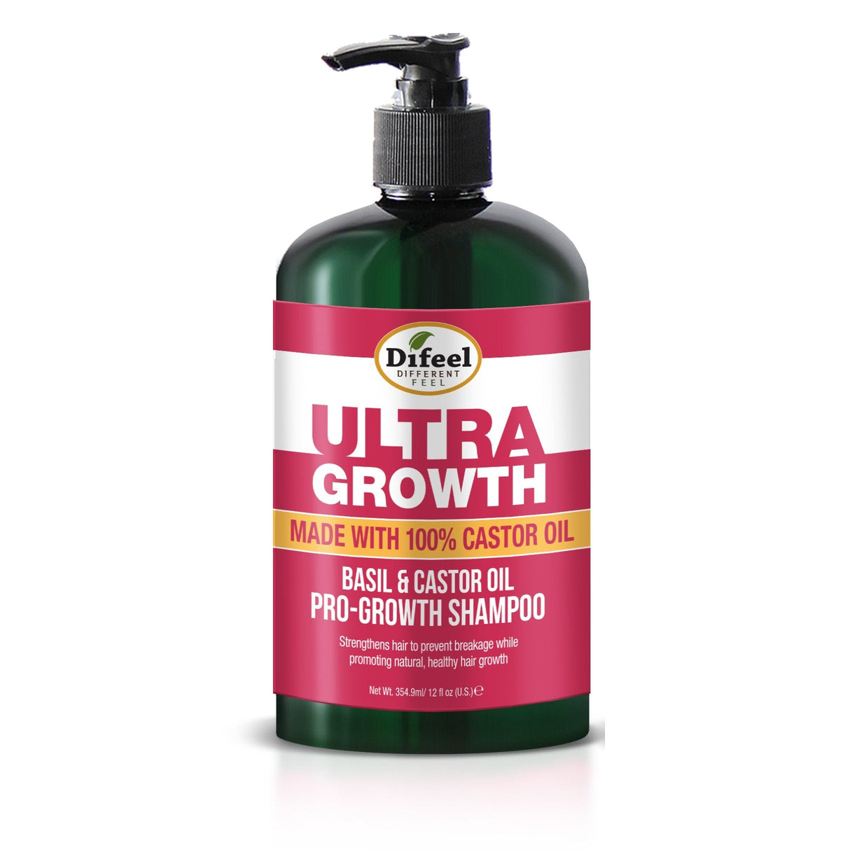 Difeel Ultra Growth Basil & Castor Oil Pro Growth Shampoo 12 oz. (Pack of 2) by difeel - find your natural beauty