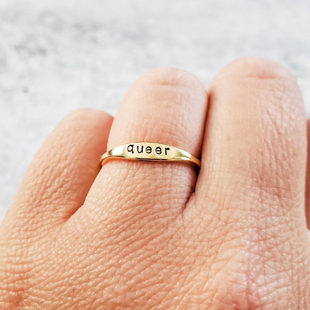 FUCK IT Dainty Gold Ring by Salt and Sparkle