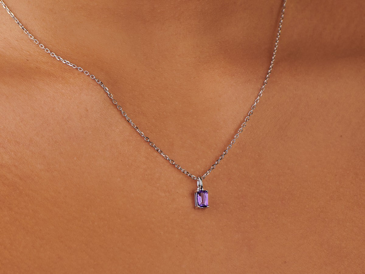 Amethyst Silver Charm by Little Sky Stone