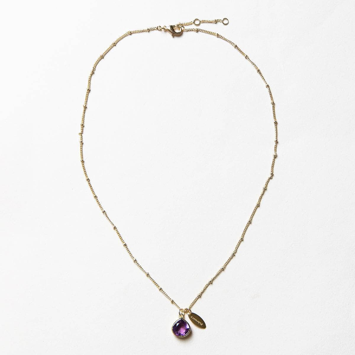 February Amethyst Birthstone Necklace by Tiny Rituals