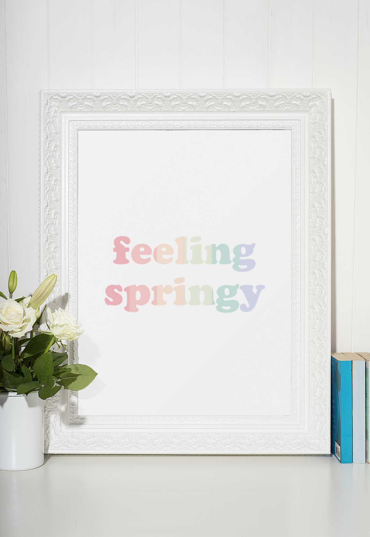 Feeling Springy 2022 Spring Seasonal Wall Home Decor Print by WinsterCreations™ Official Store