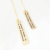 Feminist Vertical Bar Necklace by Salt and Sparkle