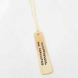 Feminist Vertical Bar Necklace by Salt and Sparkle