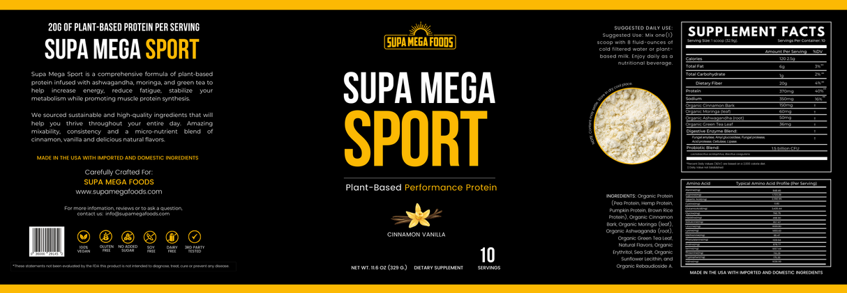 Supa Mega Sport (10 Servings) by Supa Mega Foods