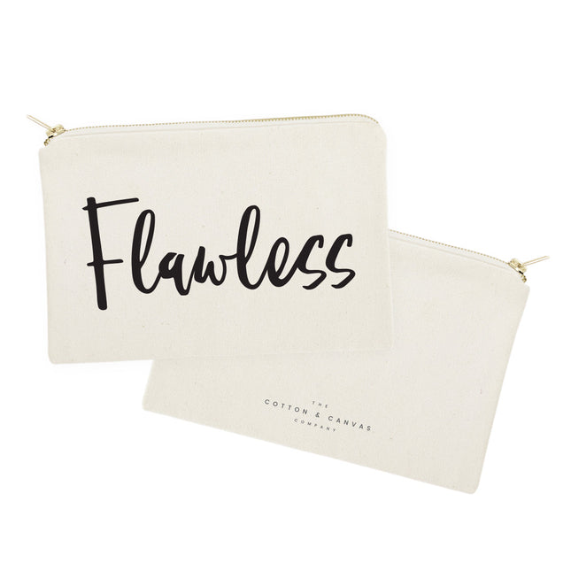 Flawless Cotton Canvas Cosmetic Bag by The Cotton & Canvas Co.