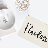 Flawless Cotton Canvas Cosmetic Bag by The Cotton & Canvas Co.