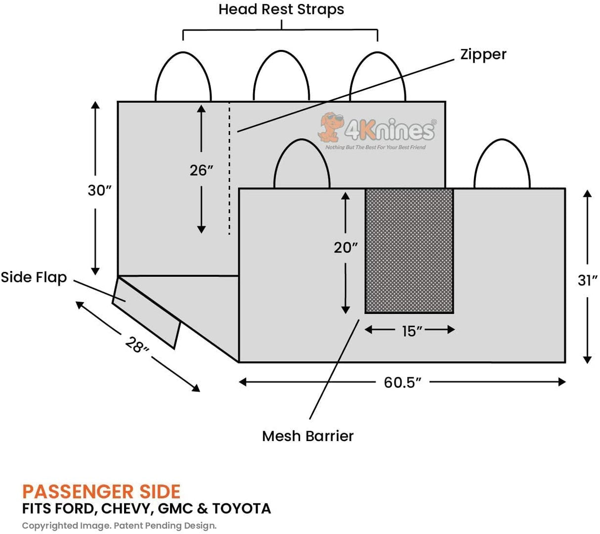 Floor Hammock® for Crew Cab Trucks by 4Knines®