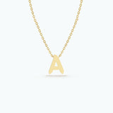 14k Gold Customized initial Necklace by VicStoneNYC Fine Jewelry