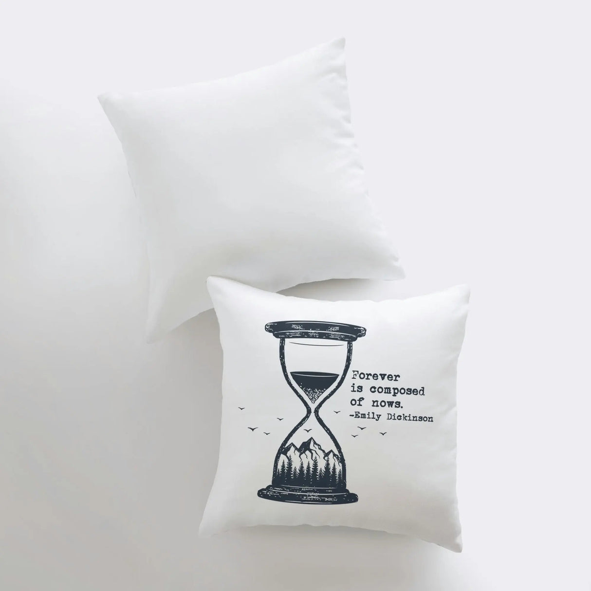 Forever is Composed of Nows | Pillow Cover | Hour glass Pillow Cover | Throw Pillow | Home Décor | Motivational Quotes | Bedroom Decor by UniikPillows