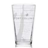 CITY STREET MAP Pint Glasses by LumEngrave