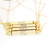 Four sided Feminist Choker Necklace by Salt and Sparkle