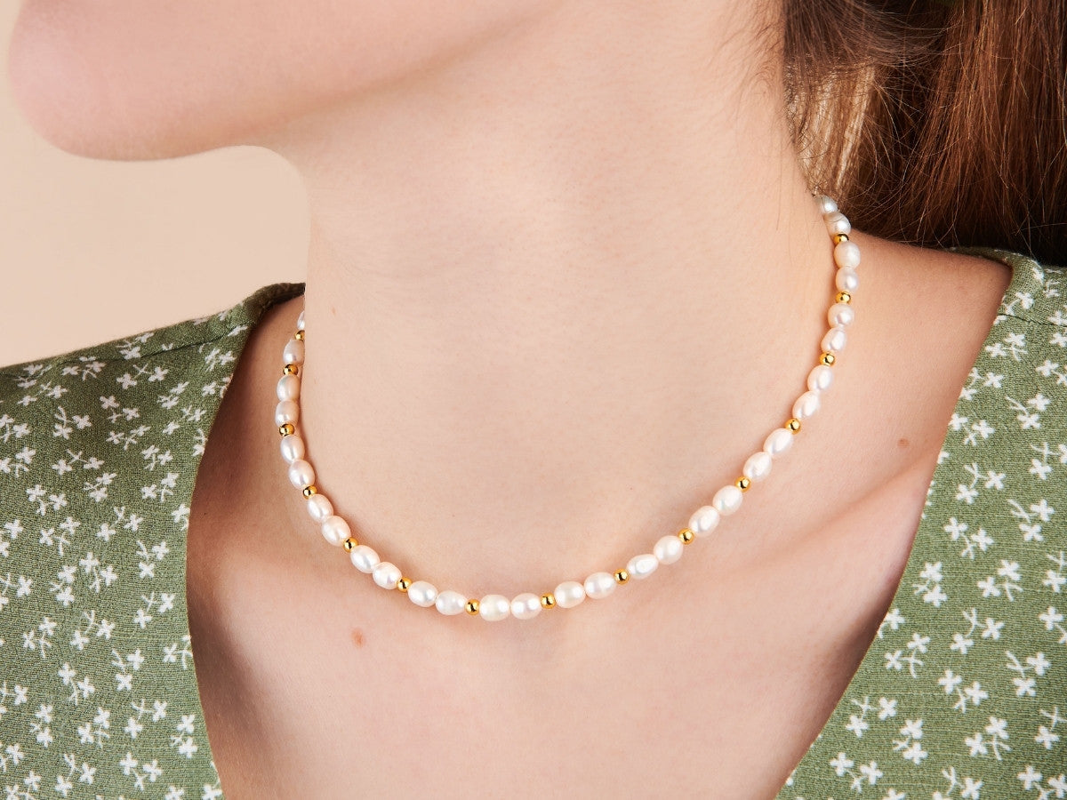 Zera Pearl Choker by Little Sky Stone