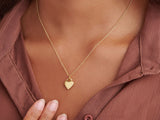 Freya Heart Necklace Charm by Little Sky Stone