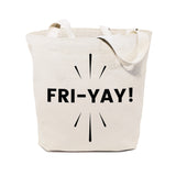 Friyay Weekend Cotton Canvas Tote Bag by The Cotton & Canvas Co.