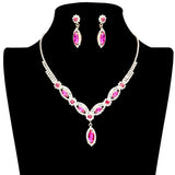 Marquise Stone Accented Rhinestone Necklace by Madeline Love