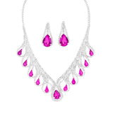 Teardrop Crystal Rhinestone Collar Necklace by Madeline Love