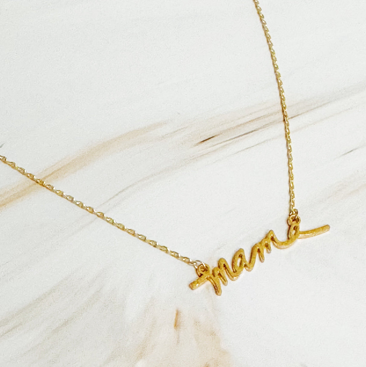 Mama Script Necklace by Ellisonyoung.com