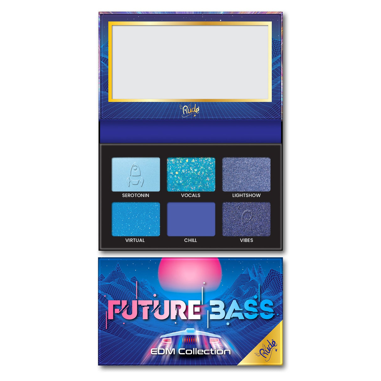 RUDE EDM Collection Eyeshadow Palette - Future Bass