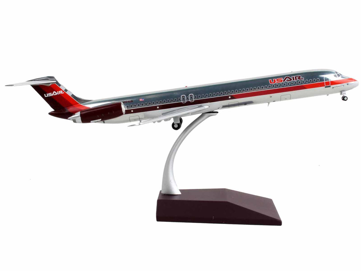 McDonnell Douglas MD-82 Commercial Aircraft "USAir" Silver with Red Stripes "Gemini 200" Series 1/200 Diecast Model Airplane by GeminiJets