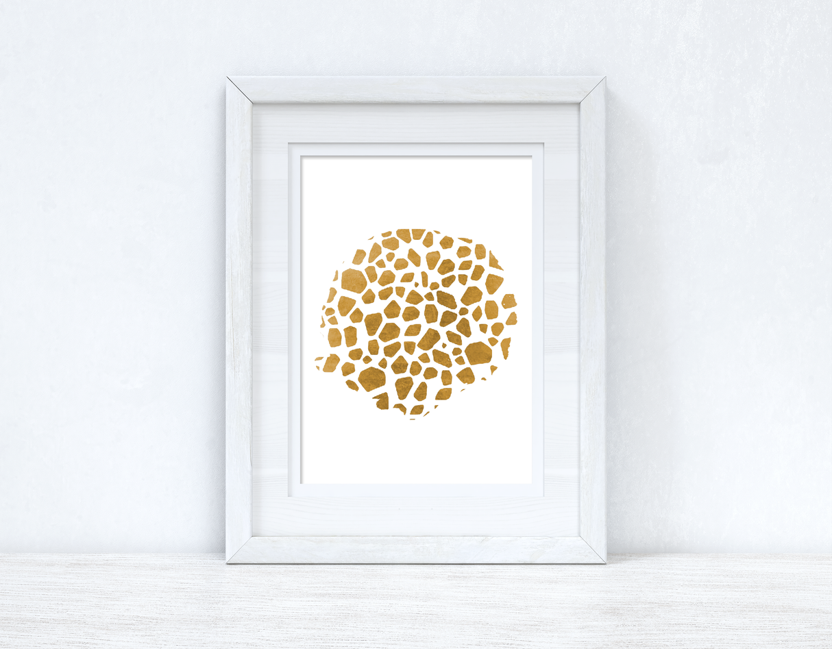 GIRAFFE Print Gold Circle Dressing Room Simple Wall Decor Print by WinsterCreations™ Official Store