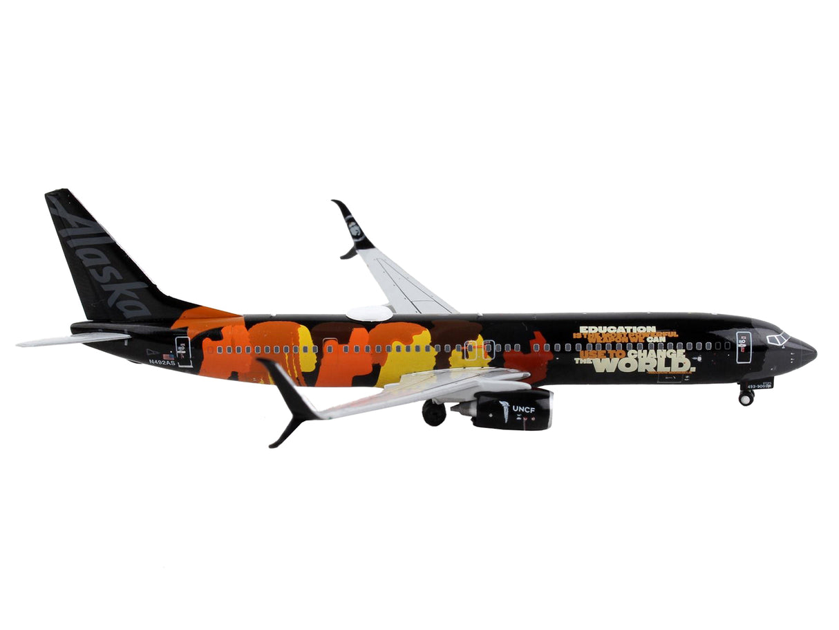 Boeing 737-900ER Commercial Aircraft "Alaska Airlines - Our Commitment Livery" Black with Graphics 1/400 Diecast Model Airplane by GeminiJets