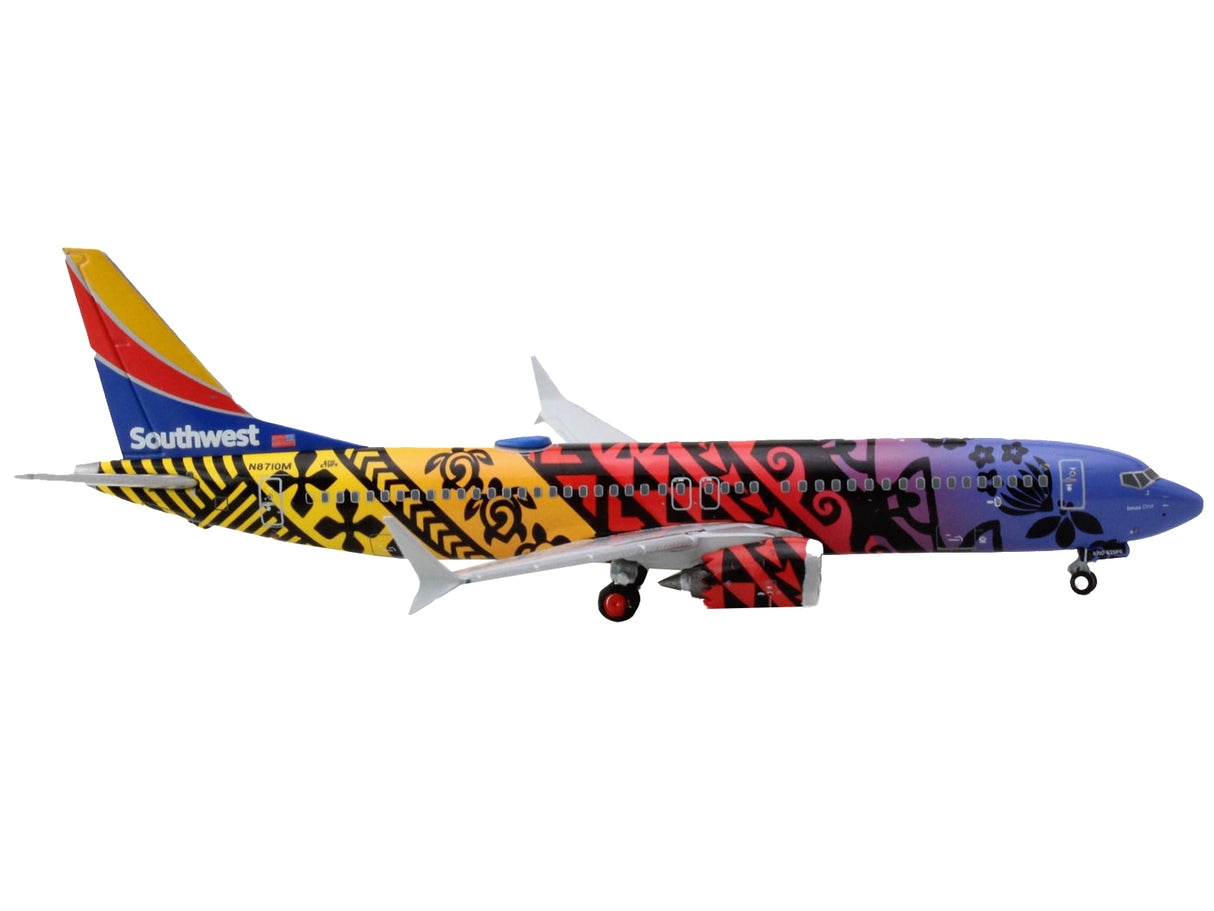 Boeing 737 MAX 8 Commercial Aircraft "Southwest Airlines - Imua One" Hawaiian Theme Livery 1/400 Diecast Model Airplane by GeminiJets