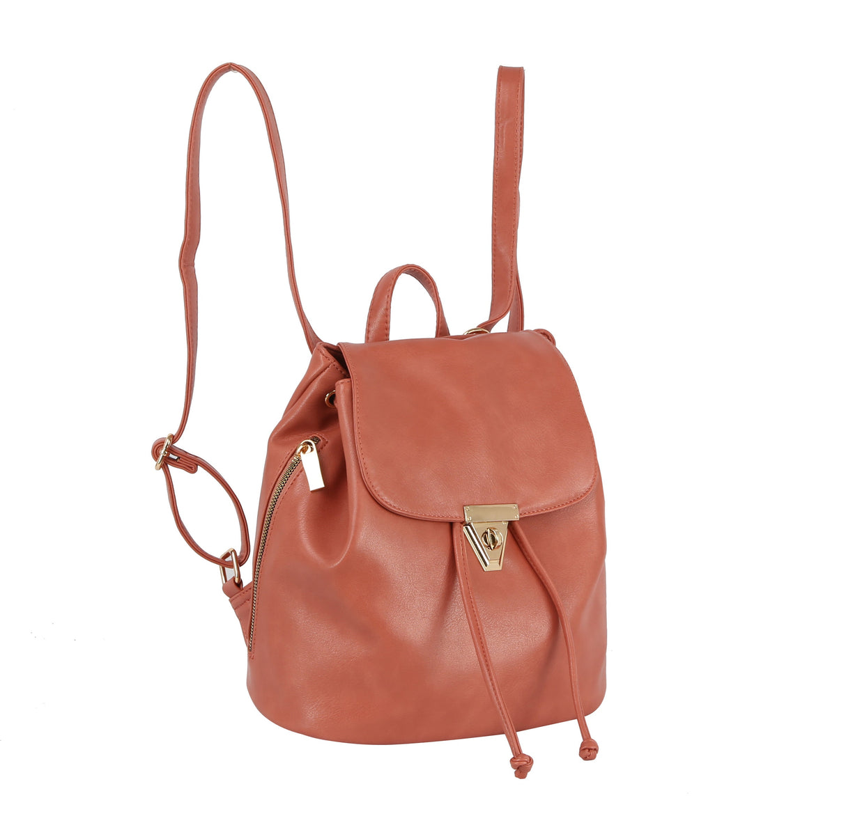 Shiny leather fashion backpack by hfstylish