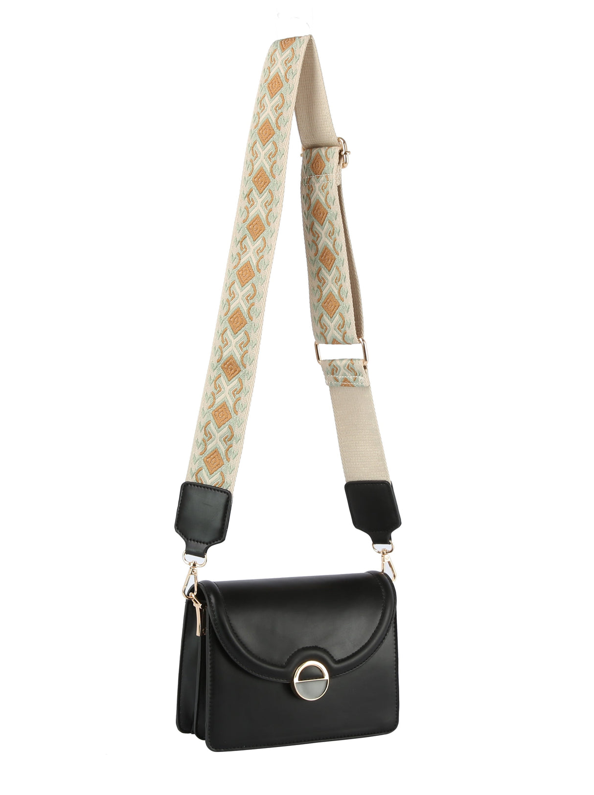 Metal D√©cor front flap guitar strap bag by hfstylish