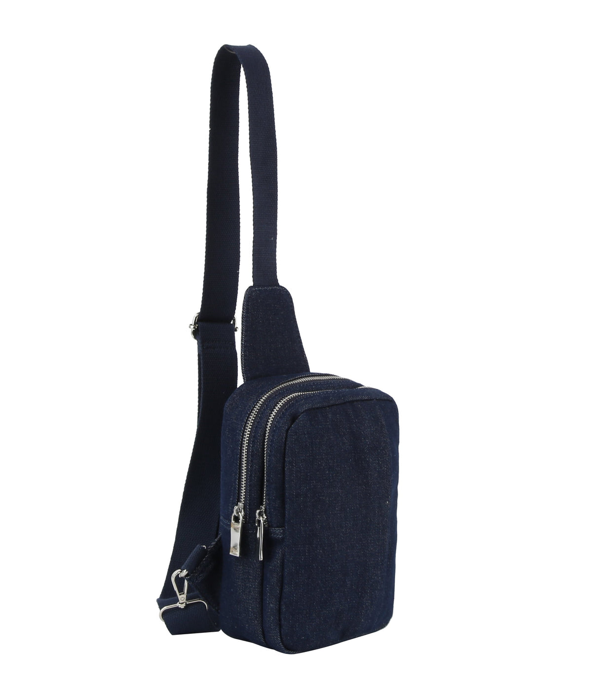 Front pocket denim sling bag by hfstylish