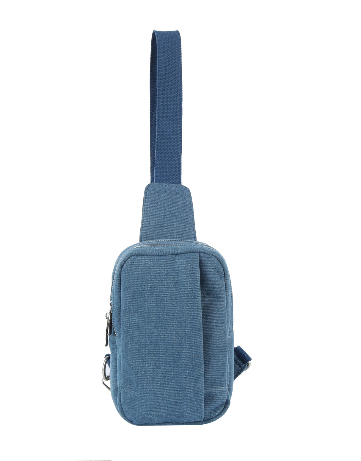 Front pocket denim sling bag by hfstylish