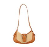 Y2K buckle detailed two tone shoulder bag by hfstylish