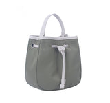 Contrast edge drawstring mini tote by hfstylish