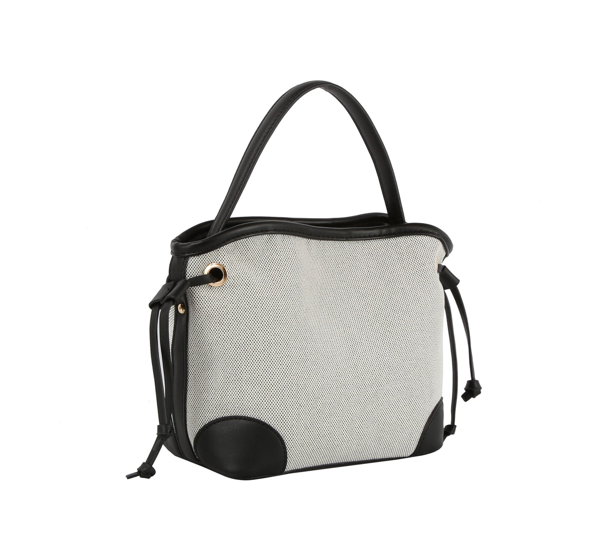 Color block triple compartment bag by hfstylish